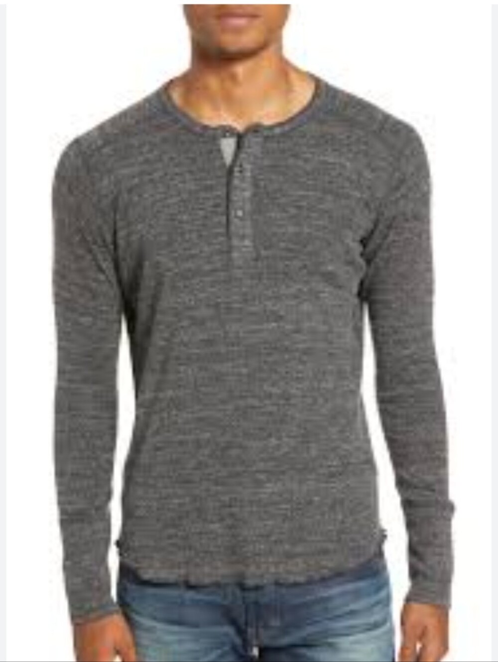 Wings + Horns Gray Knit Top L